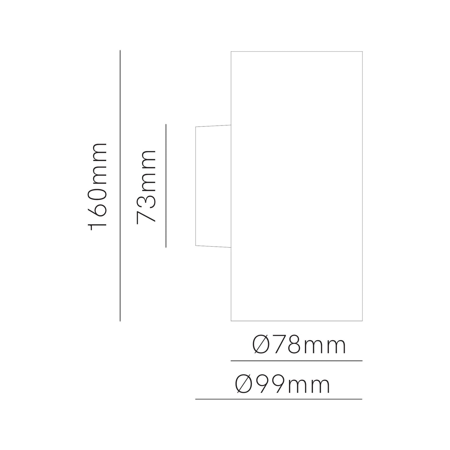 Sunset applique da esterno ip65