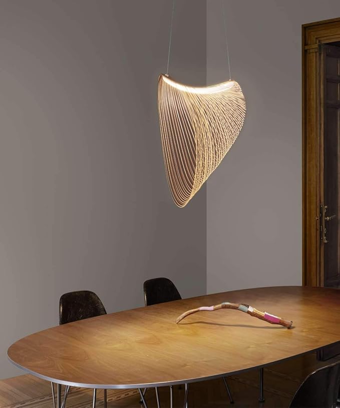 Lampada a sospensione in betulla "Illan" Luceplan