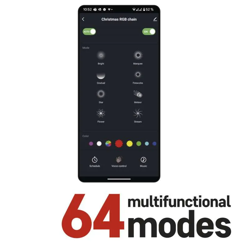 Luminaria smart 12 mt. WI-FI 120 luci