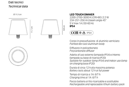 Poldina Stopper lampada da tavolo