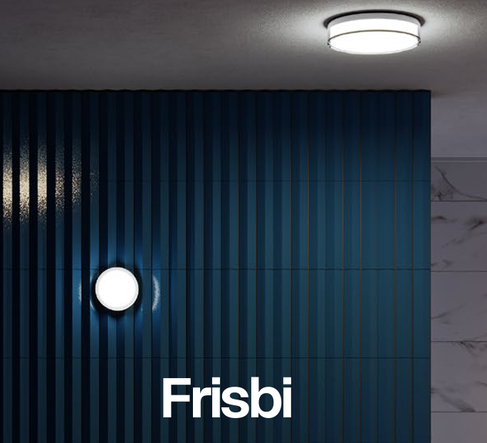 FRISBI - PLAFONIERA IN ALLUMINIO CROMATO 18 W LED