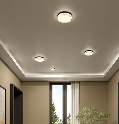 FRISBI - PLAFONIERA IN ALLUMINIO CROMATO 18 W LED