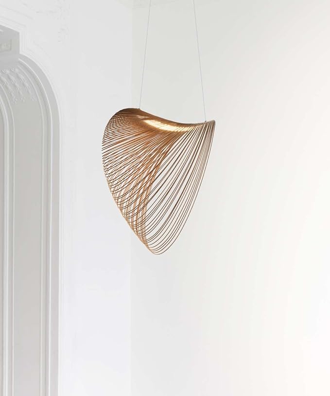 Lampada a sospensione in betulla "Illan" Luceplan