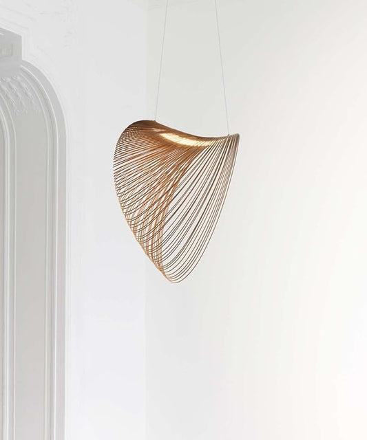 Lampada a sospensione in betulla "Illan" Luceplan