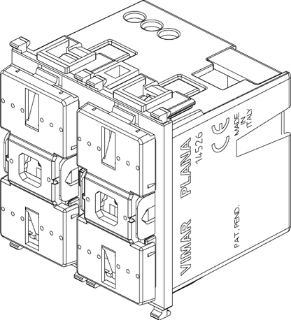 Due pulsanti basculanti + relè Vimar Plana